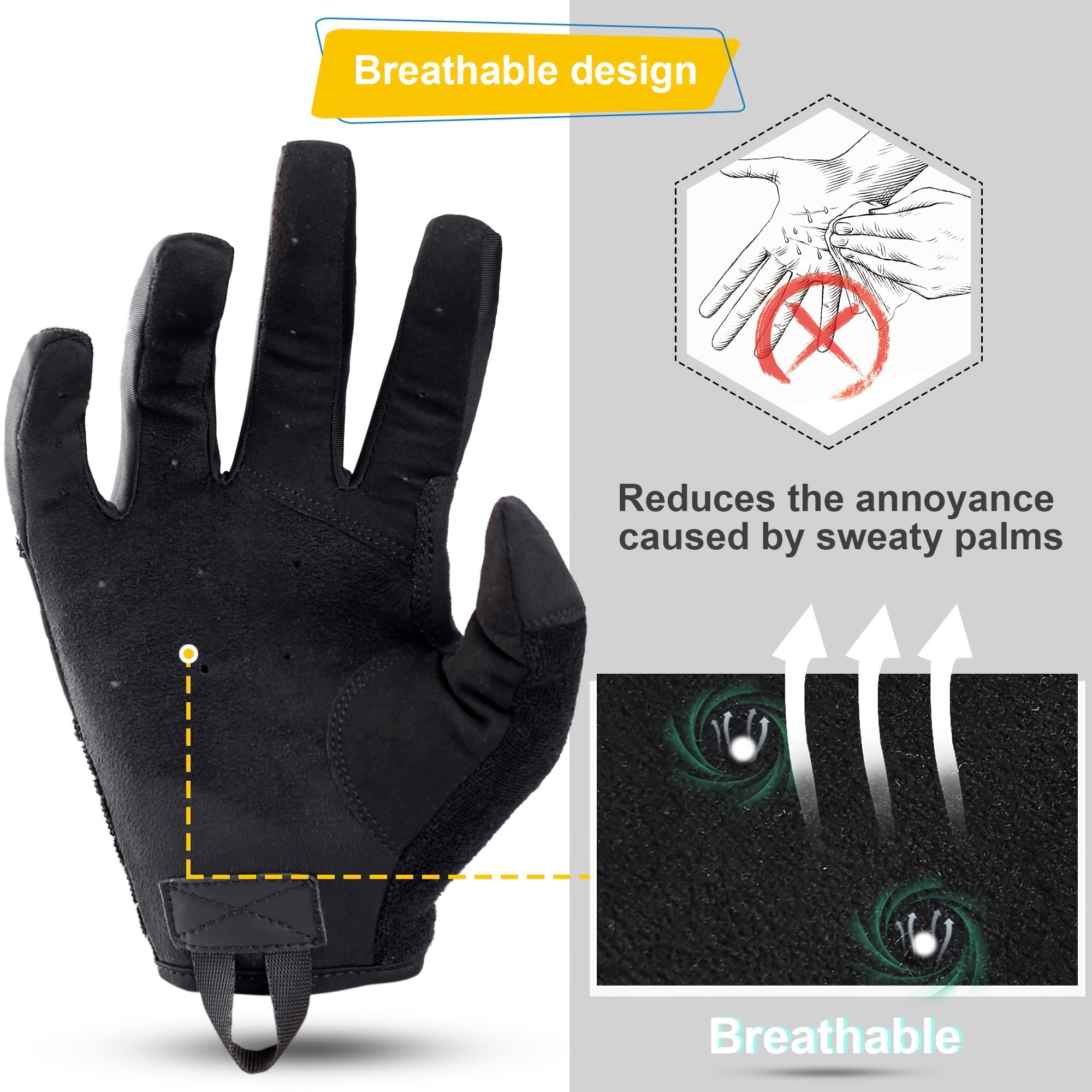 Breathable Tactical Full Finger Gloves with Touchscreen Tips – Anti-Slip Professional Gloves for Driving Cycling Shooting Outdoor Sports Men Women S L XL Black Green