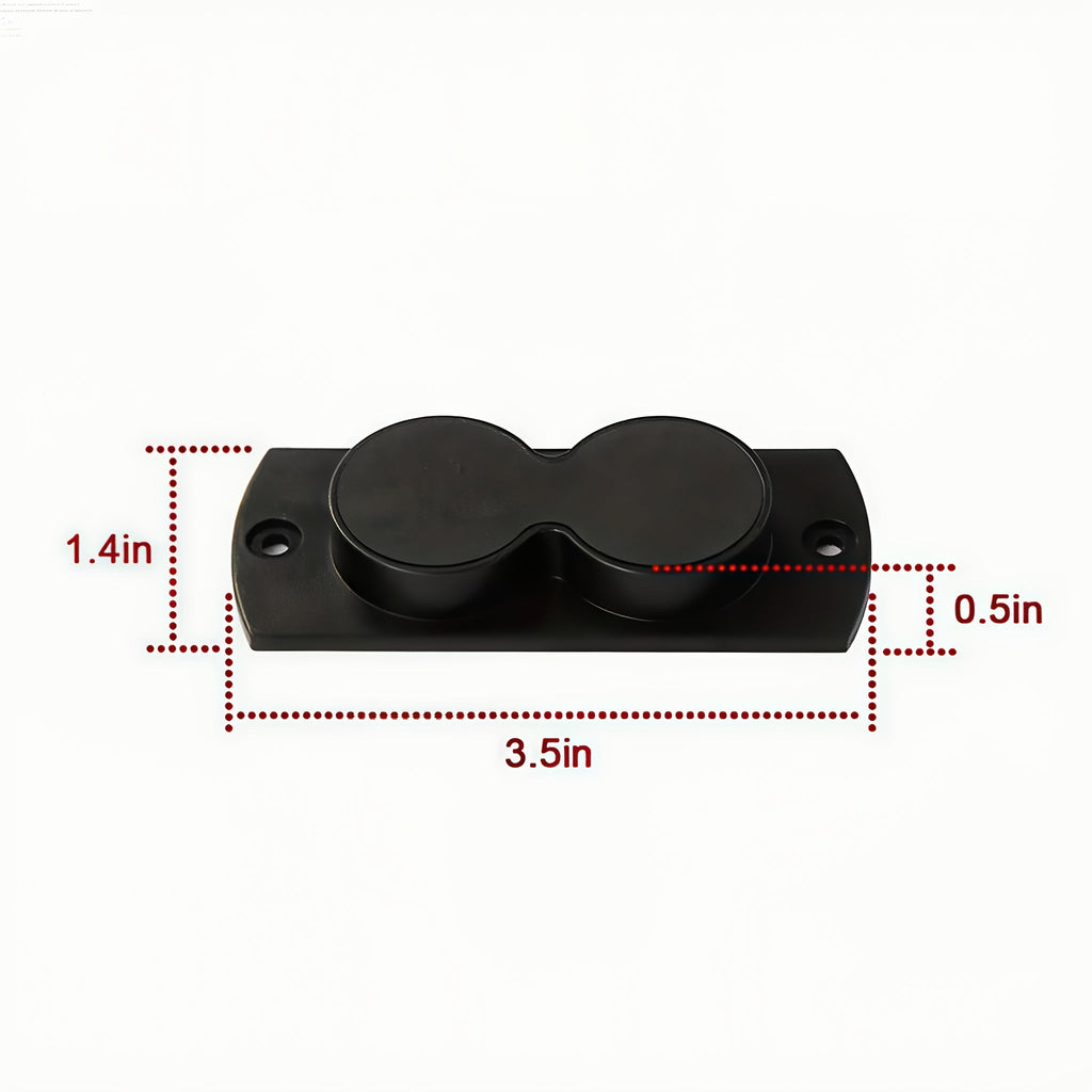 Magnetic Pistol Holster Mount – 30 lbs Rubber Coated Gun Holder for Car Truck Home Wall Table, Quick Draw Ready, Won't Scratch Firearm, Strong Double-Sided Tape Included