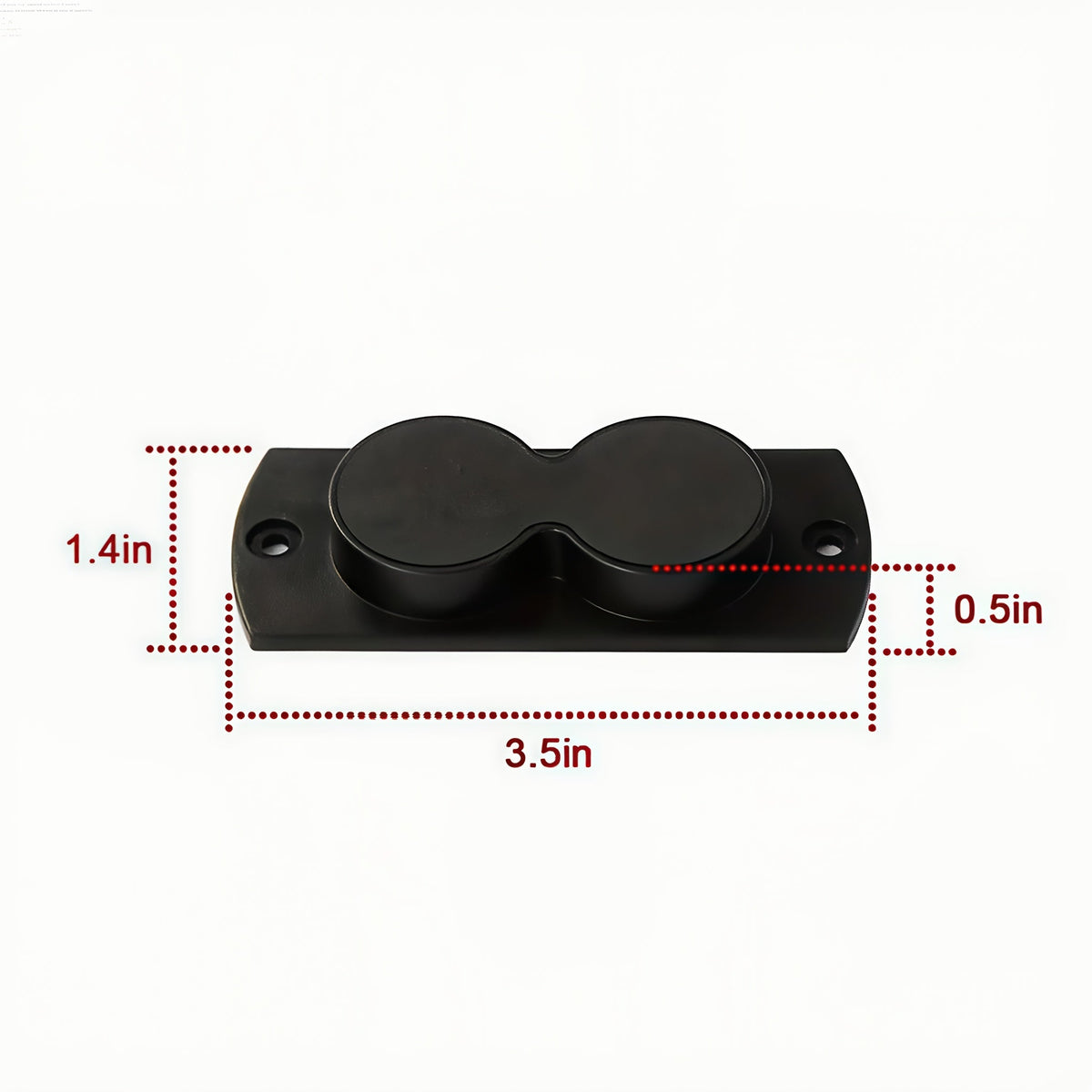 Magnetic Pistol Holster Mount – 30 lbs Rubber Coated Gun Holder for Car Truck Home Wall Table, Quick Draw Ready, Won't Scratch Firearm, Strong Double-Sided Tape Included
