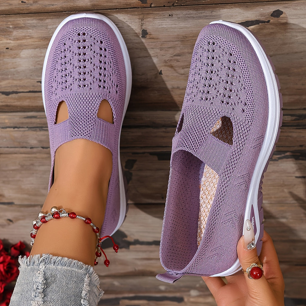 Women's Mesh Slip-On Sneakers – Lightweight Comfortable Casual Walking Shoes for Beach, Vacation, Camping & Everyday Summer Use, Sizes US 6.5–10.5