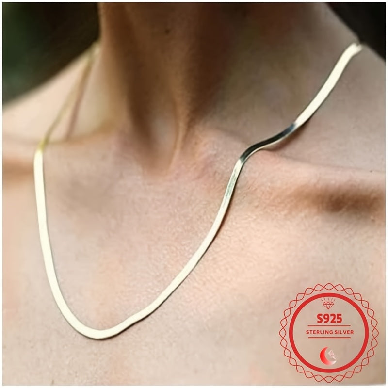 8mm Bold Italian Herringbone Chain Necklace – 24K Gold Plated 925 Sterling Silver Wide Flat Snake Chain for Women Men 18–24 Inch Statement Jewelry Gift