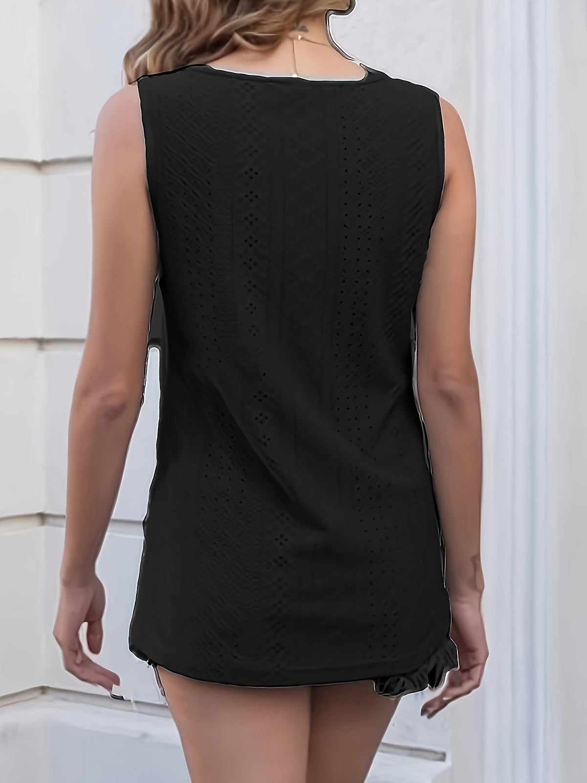 V-Neck Sleeveless Tank Top Women Casual Loose Comfortable Summer Vest Lightweight Trendy Tops 5 Colors Black Orange Red Green White S-XL