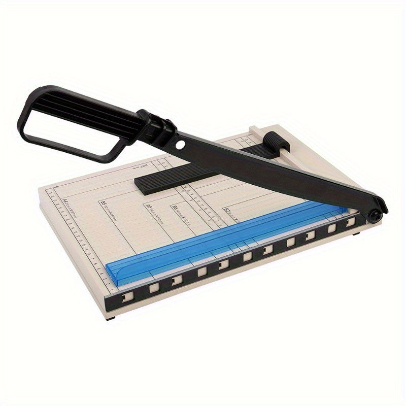 12 Inch Heavy-Duty Guillotine Paper Cutter Trimmer Safety Guard Corner Rounder Laser Grid Non-Slip Base White Photos Cardstock Scrapbook Office Craft Cutting Tool