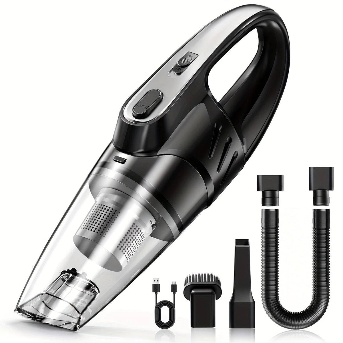Cordless Car Vacuum Cleaner 6000PA High-Power Suction Handheld Vacuum with 2000mAh Rechargeable Battery 5 Accessories Quiet Motor for Car Interior Home Pet Hair Removal Pink Gift for Women