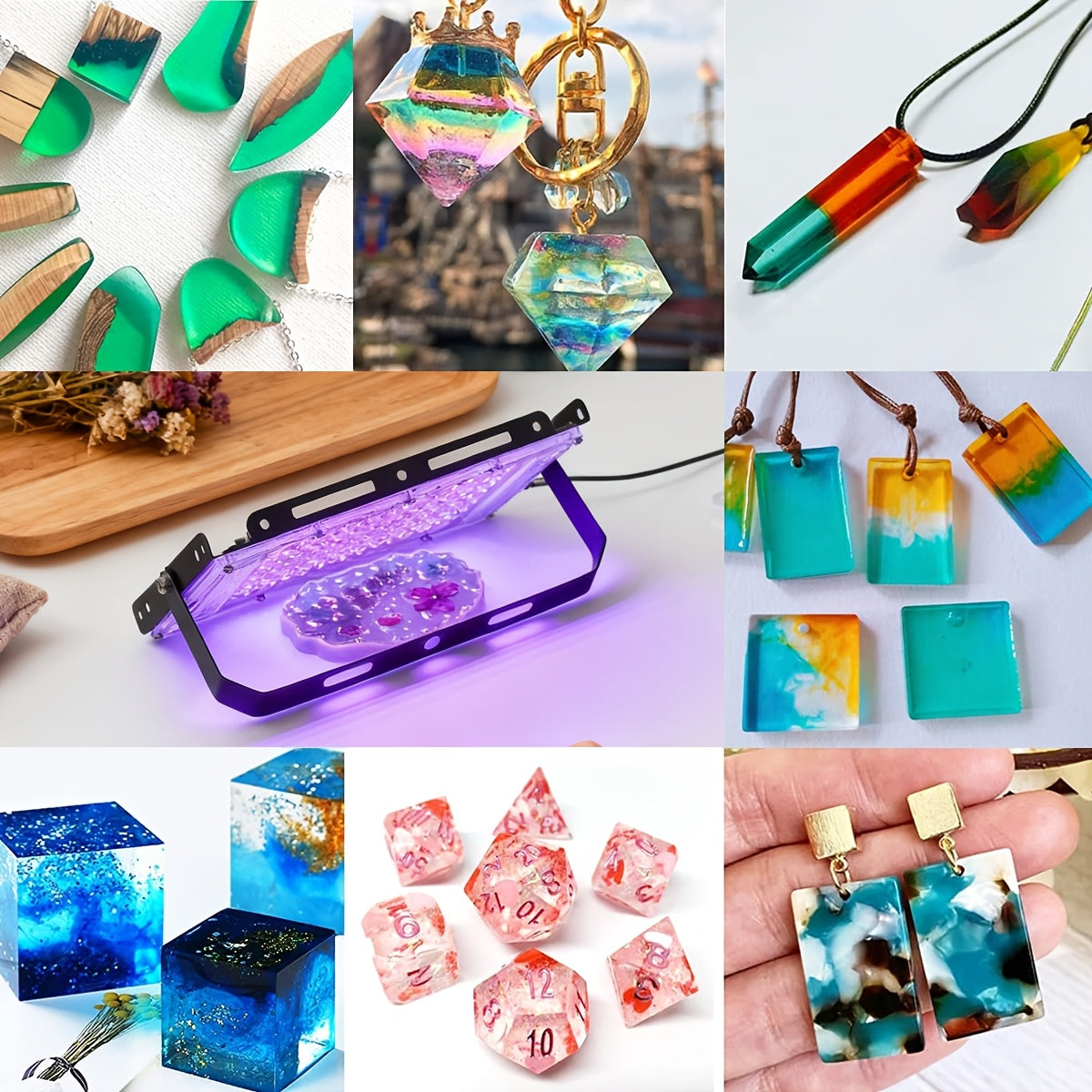 Professional UV LED Resin Curing Lamp 96 or 144 LEDs High Power USB Plug and Play for DIY Jewelry Making Epoxy Resin Hardening Mold Curing Dark Violet