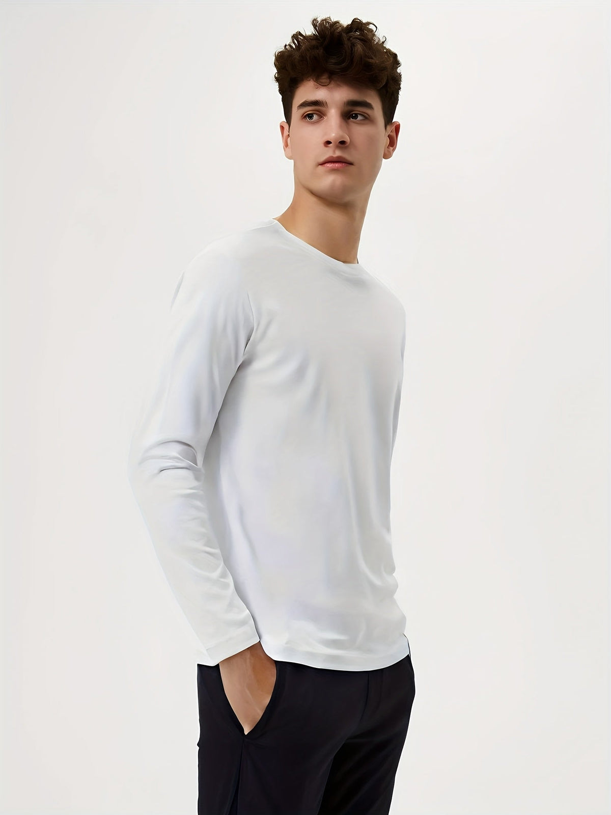 Men's Long Sleeve Shirts 5 Pack – Quick Dry Moisture Wicking 100% Polyester Athletic Tee, S-3XL, Running Training Hiking Golf Casual Wear