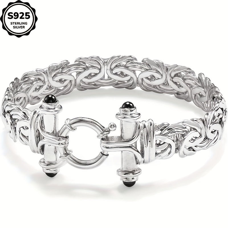 925 Sterling Silver Bracelet for Women with Gift Box – Classic Polished Elegant Wrist Jewelry in Silver & Gold, Perfect Birthday Valentine's Day Graduation Anniversary Christmas Gift for Her