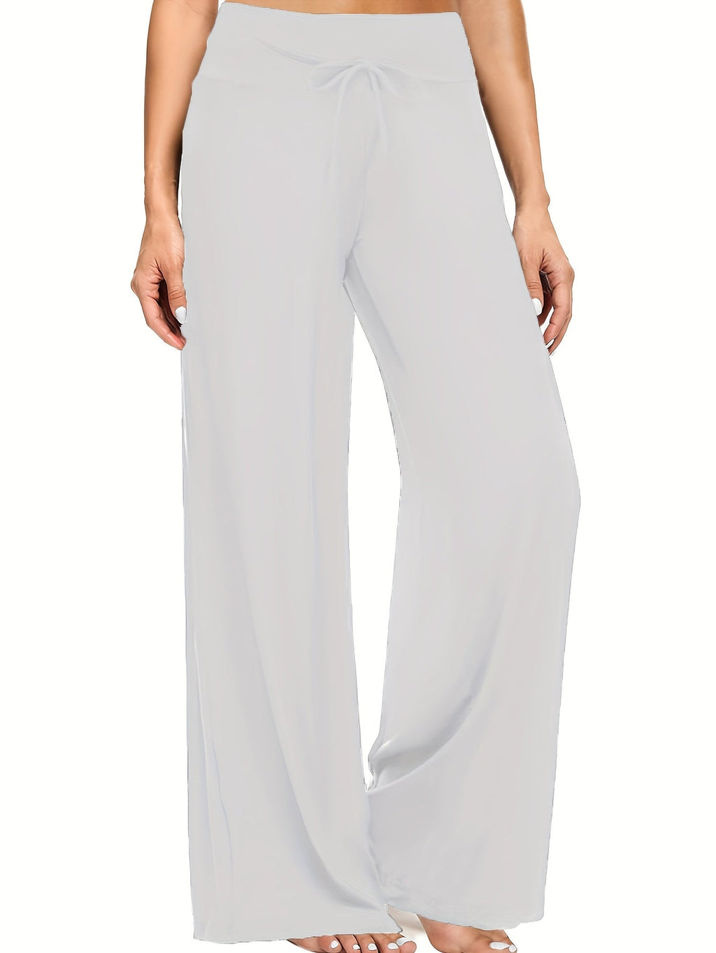 Wide Leg Palazzo Pants for Women 4-Pack – High Waist Flowy Stretchy Casual Beach Lounge Pants, Loose Dress Pants for Everyday Wear, Vacation, Summer & Plus Size – S to XXL, Black & Mixed Colors