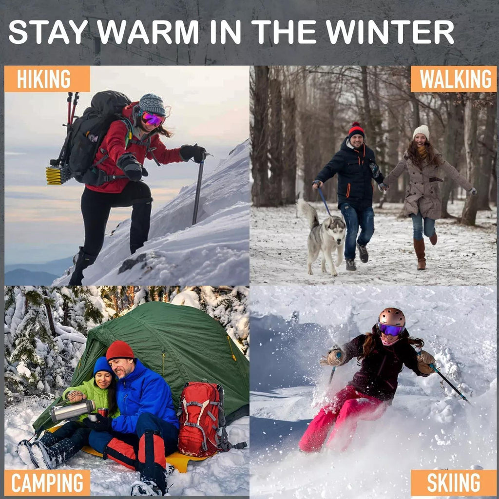 6 Pairs Women's Thermal Winter Socks Fleece-Lined 4X Warmer – Heavy Duty Cushioned Boot Socks for Hiking Camping Skiing Running Cold Weather Size 9-11 Multicolor Value Pack