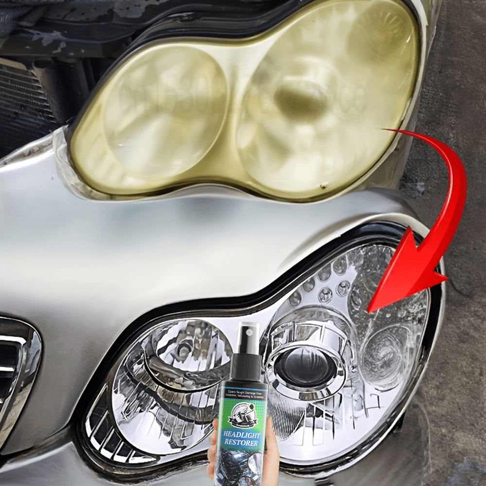 Headlight Restoration Liquid 4.06oz – No Polishing Required, Instantly Clears Cloudy & Yellowed Lenses, Quick DIY Headlight Repair Solution, Enhances Visibility & Brightness, Universal Fit for All Car Models, Headlight Cleaner & Refurbishment Fluid