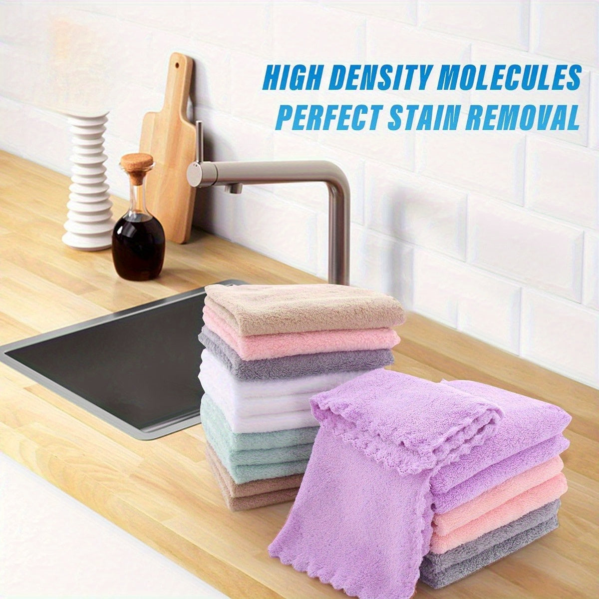 40-Pack Cleaning Cloths – Soft Absorbent Household Rags 9.4x9.4", Multi-Purpose Square Towels for Kitchen Bathroom Car Cleaning, Random Colors, Year-Round Use, Great Gift for Mom