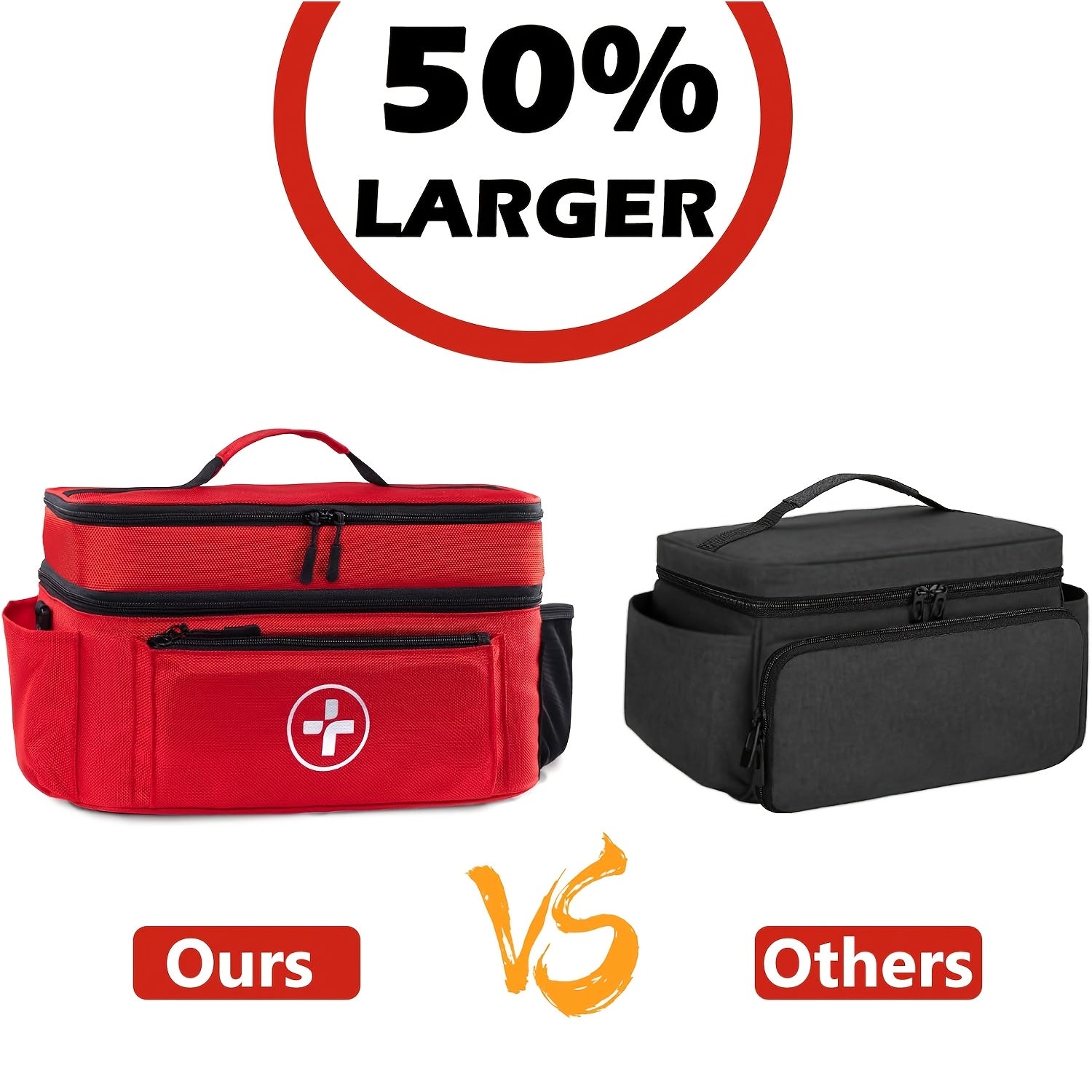 Medicine Storage Bag First Aid Kit Organizer – Household Medicine Organizing Box with Rack Basket for Home, Travel & Car Emergency Preparedness, Perfect Holiday Gift