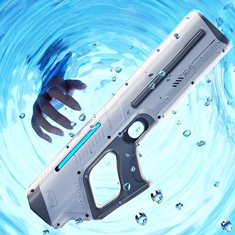 Electric Water Gun with LED Pulse Light & Auto-Fill – 40ft Long Range Rapid-Fire Squirt Gun, USB Rechargeable 240-Shot Tank, Water Blaster for Kids & Adults Pool Beach Backyard