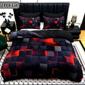 Red & Blue Plaid Duvet Cover Set – 3-Piece Digital Print Bedding, All-Season Quilt Cover with Pillowcases, Twin Full Queen King, Machine Washable, No Filling Included