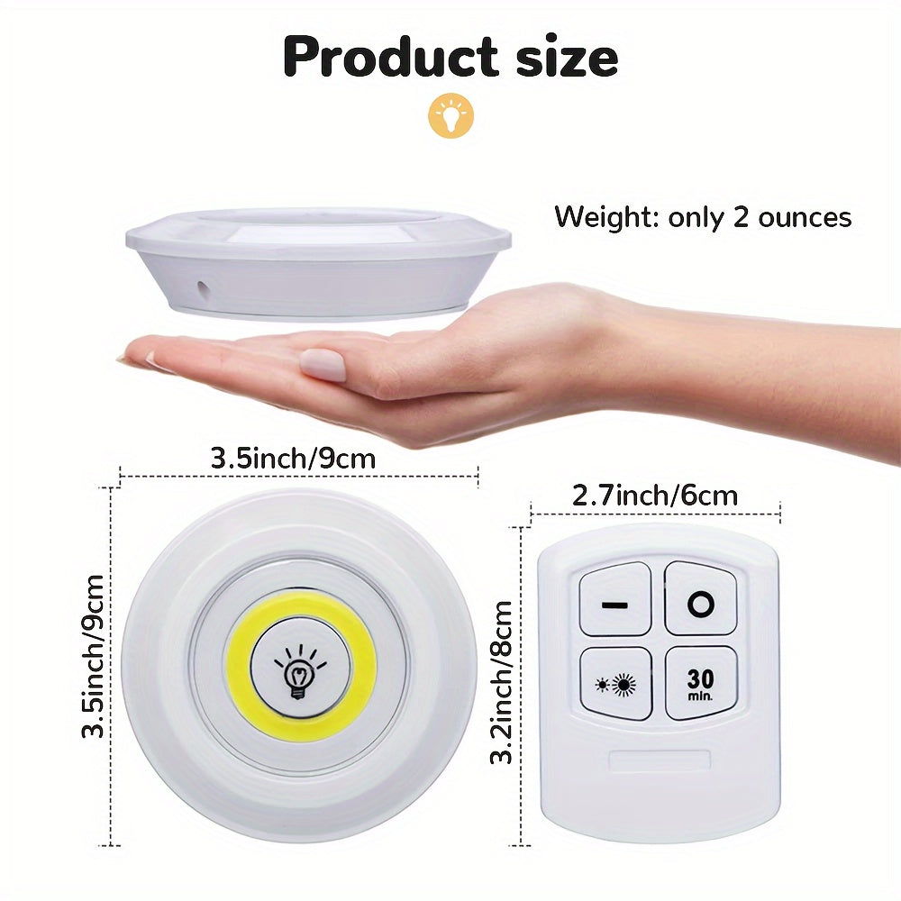 5-Pack LED Wireless Night Lights with Remote Control – Magnetic Adhesive Battery Operated Peel & Stick for Cabinet Hallway Bathroom Bedroom Kitchen Stairs Closet Home Decoration Easy Setup