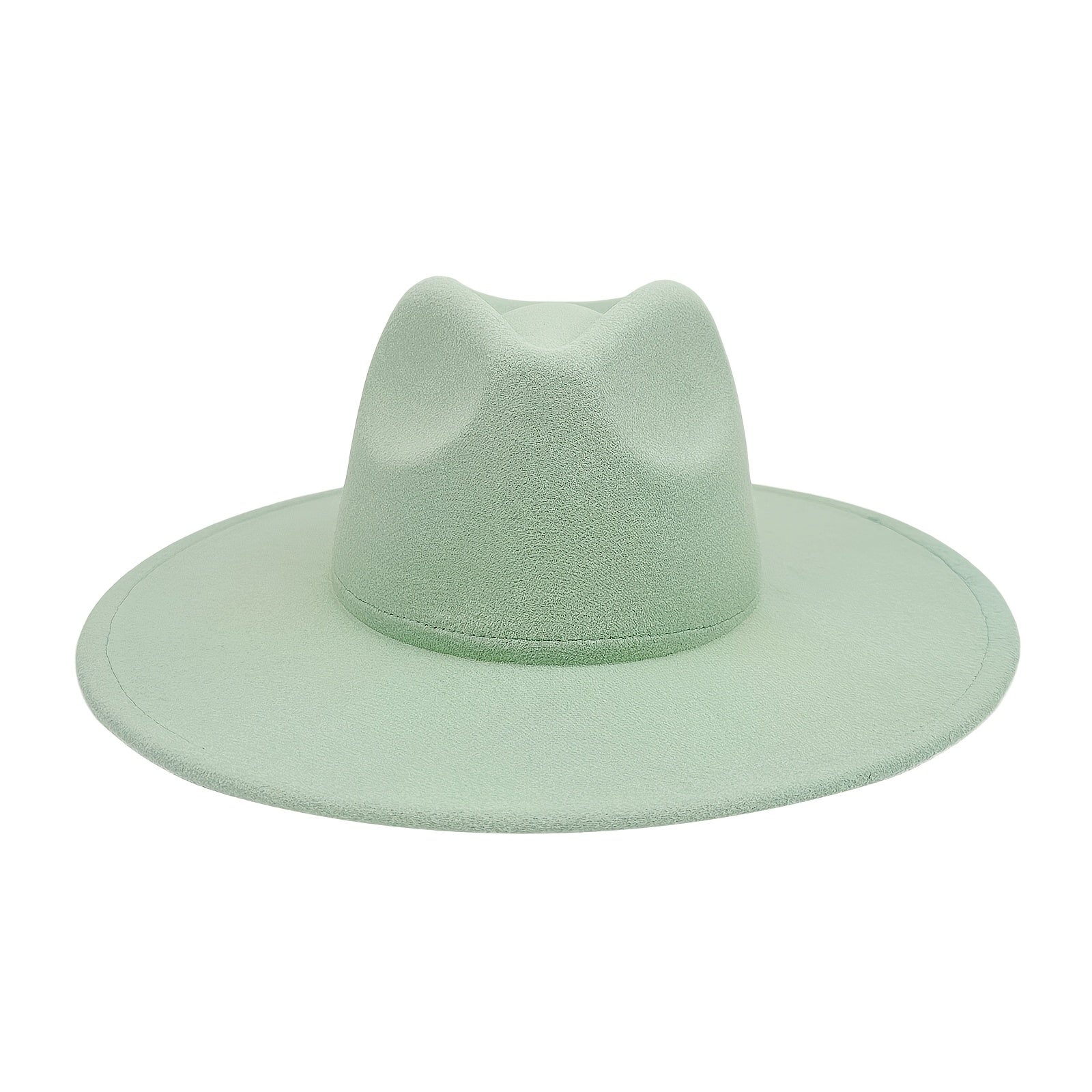 Wide Brim Cowboy Hat for Men & Women – Western Felt Fedora Cowgirl Cap, Classic Jazz Panama Trilby Style, Sun Hat for Outdoor Festivals, Travel & Everyday Casual Wear