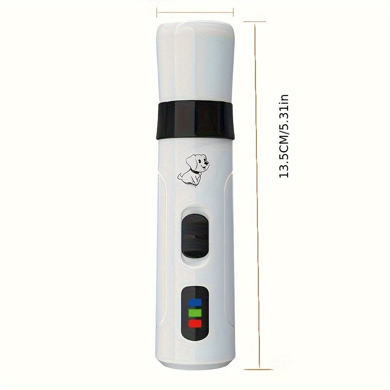 Electric Dog Nail Grinder Quiet Painless USB Rechargeable with LED Screen Multi-Speed Pet Grooming Tool for All Breeds