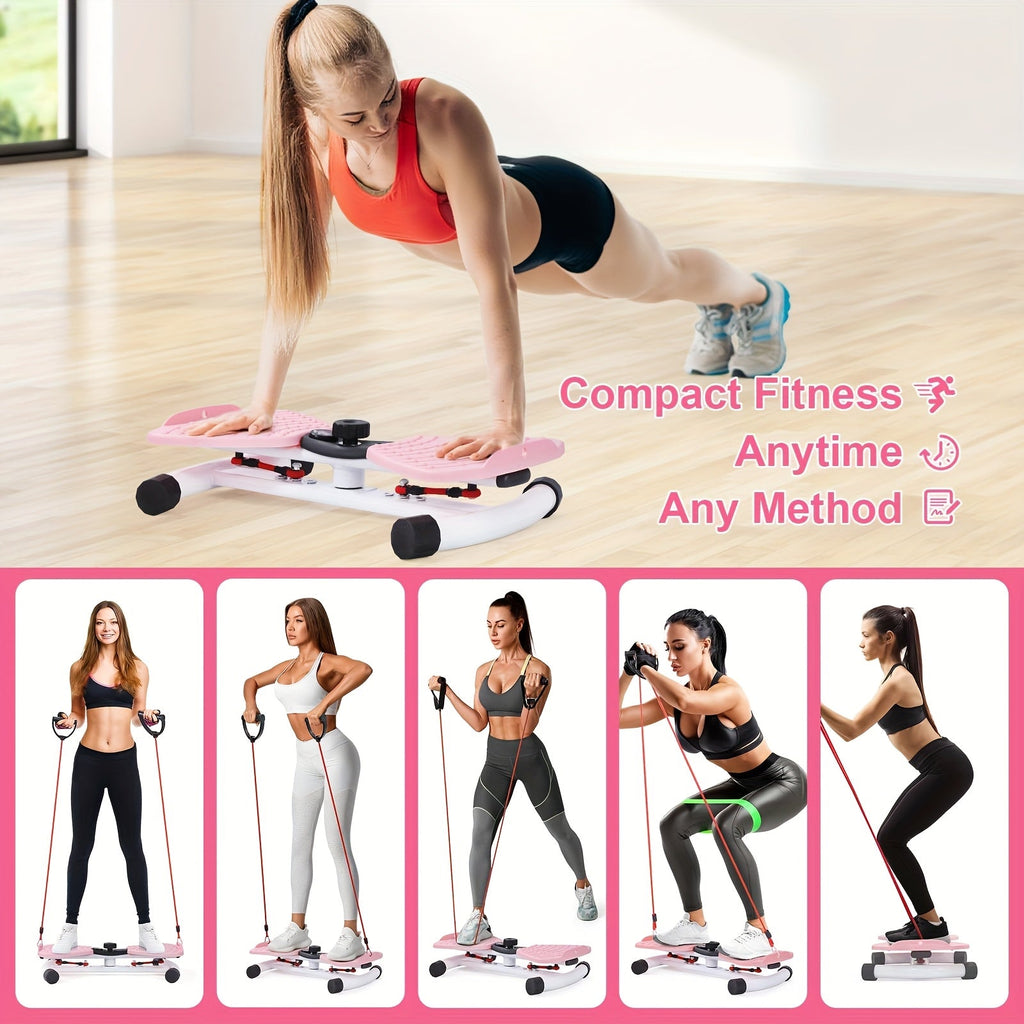 Waist Twisting Machine Ab Twister Board – 360° Noiseless Waist Twister Disc for Home Gym, 360 LBS Capacity, Digital Display Tracks Time, Reps & Calories, Includes Figure-8 Resistance Band