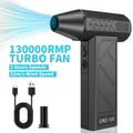 Portable Turbo Air Blower 130000 RPM Rechargeable – High-Power Electric Dust Blower Fan, 3-Speed Adjustment for Computer Keyboard Car Camping Snow Cleaning, Birthday Gift for Men