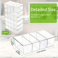 Clear Pantry Organizer Bins Set of 6 Plastic Food Storage Containers for Kitchen Fridge Cabinet Snack Spice Condiment Pouch Organization