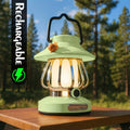 Rechargeable LED Camping Lantern 3-Tone Dimming Snail Design – USB & 18650 Battery Dual Power Freestanding Portable Camp Light for Camping Hiking Emergency Home Office Green White Pink Purple
