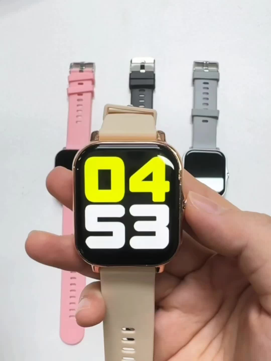 Smartwatch 1.83 Inch Full Touch Screen Wireless Calling Message Reminder Heart Rate Sleep Monitor Pedometer Multi-Sport Modes USB Rechargeable Fitness Watch for Men Women