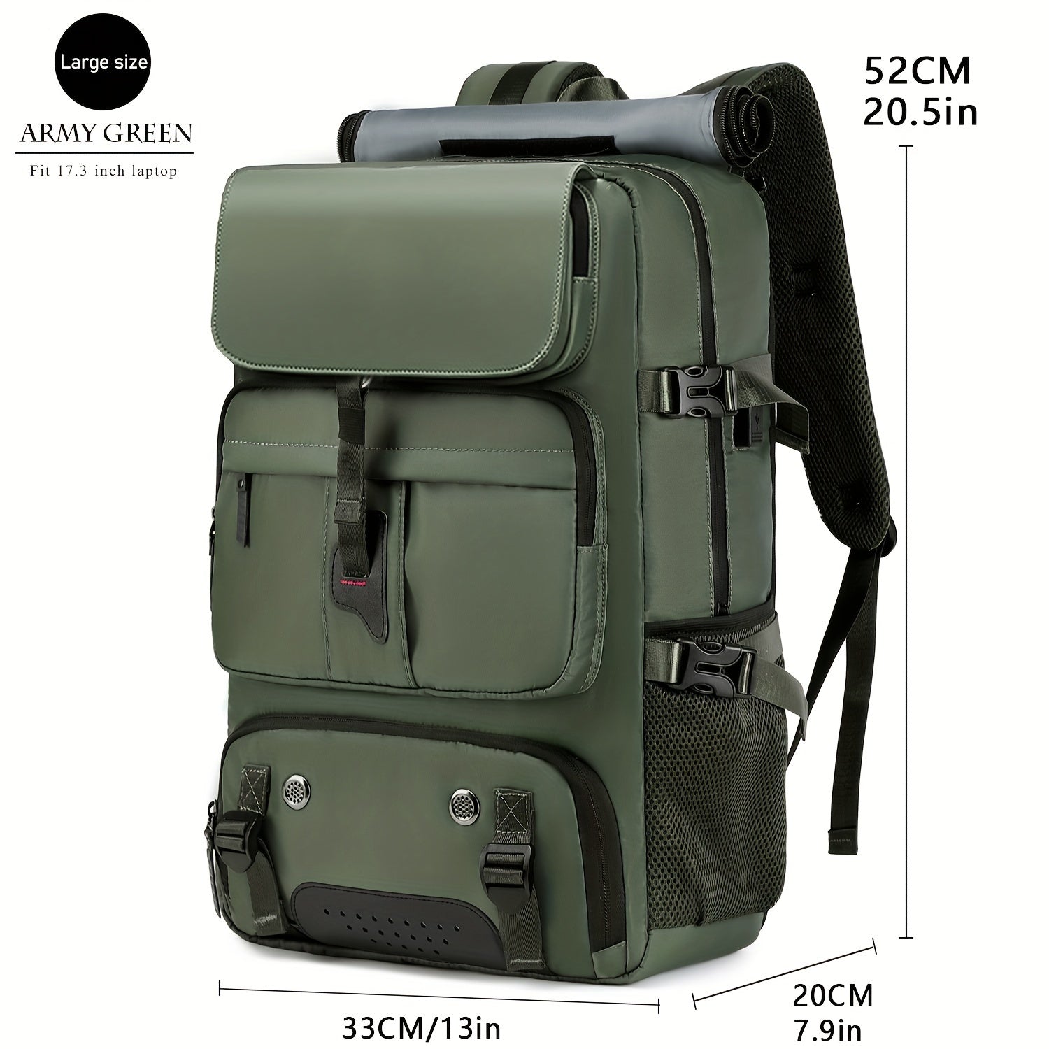 Large Laptop Backpack with Shoe Compartment – Multi-Functional Travel Backpack for Men & Women, Business, College & Carry-On Bag with USB Charging Port, Waterproof, Fits 15.6" Laptop