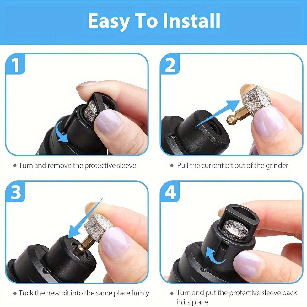 Electric Dog Nail Grinder Quiet Painless USB Rechargeable with LED Screen Multi-Speed Pet Grooming Tool for All Breeds