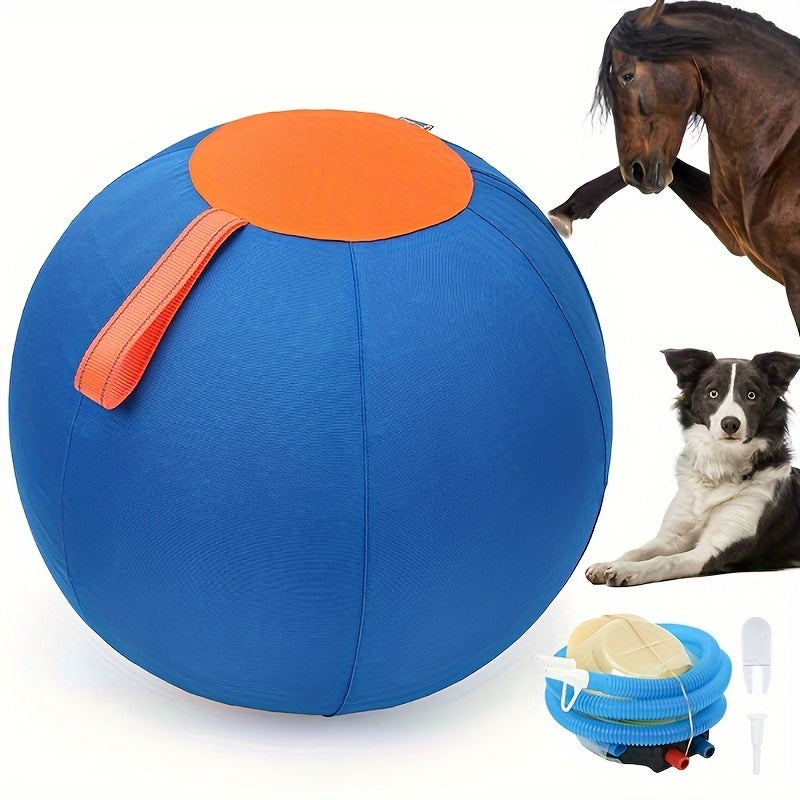 Inflatable Dog Herding Ball Toy Large – Interactive Push & Chase Training Ball for Dogs, Anti-Boredom Exercise for Bulldogs, Golden Retrievers & Australian Shepherds, No Battery