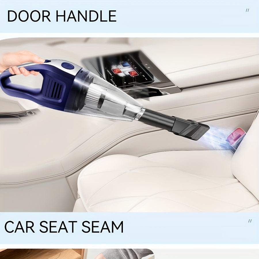 Cordless Handheld Vacuum Cleaner 5000Pa Strong Suction USB Rechargeable Portable Wireless Vacuum for Car Interior Home Office Pet Hair 40dB Low Noise 2000mAh Battery One-Click Dust Empty 6 Colors