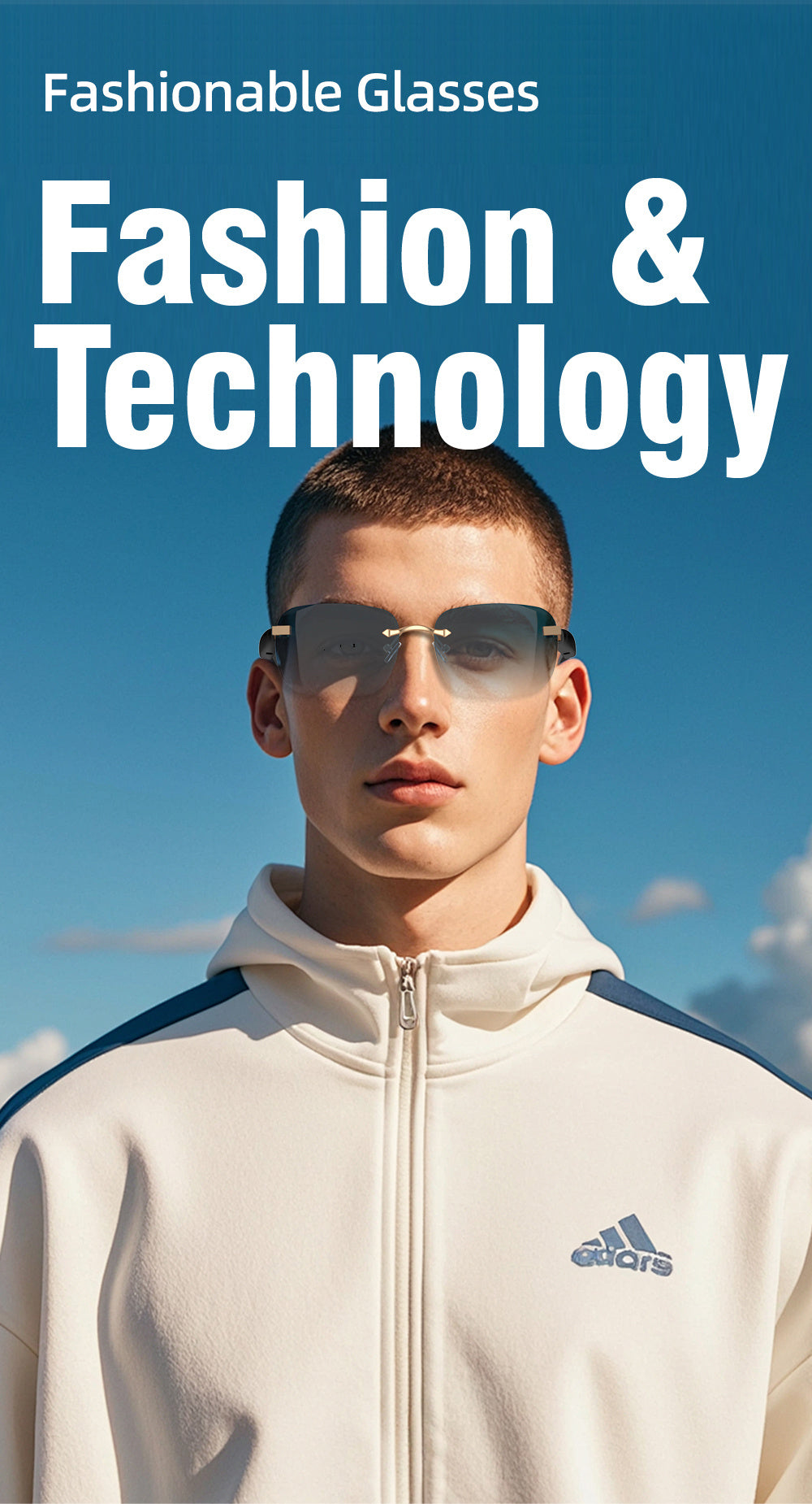 Bluetooth Smart Glasses Touch Controls Open Ear Audio – Integrated Mic Hands-Free Calls & Music UV Protection Polarized Lens for Outdoor Sports, Driving & Everyday Wear