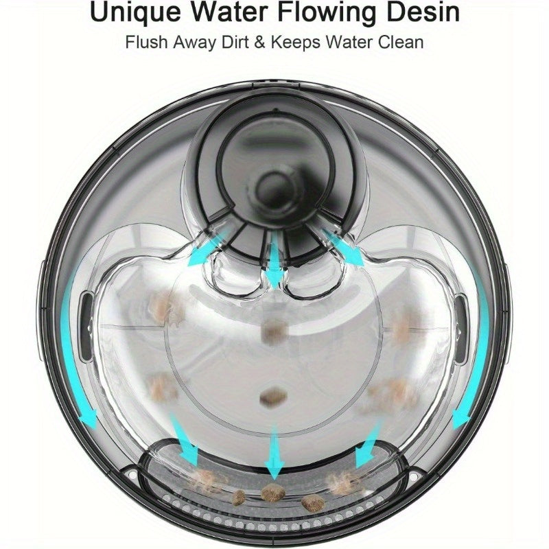 Automatic Pet Water Fountain 1.3 Gallon 5L Large Capacity Splatter Guard Cleaning Kit USB Low Voltage Multi-Filter Options for Dogs Cats Multiple Pets White
