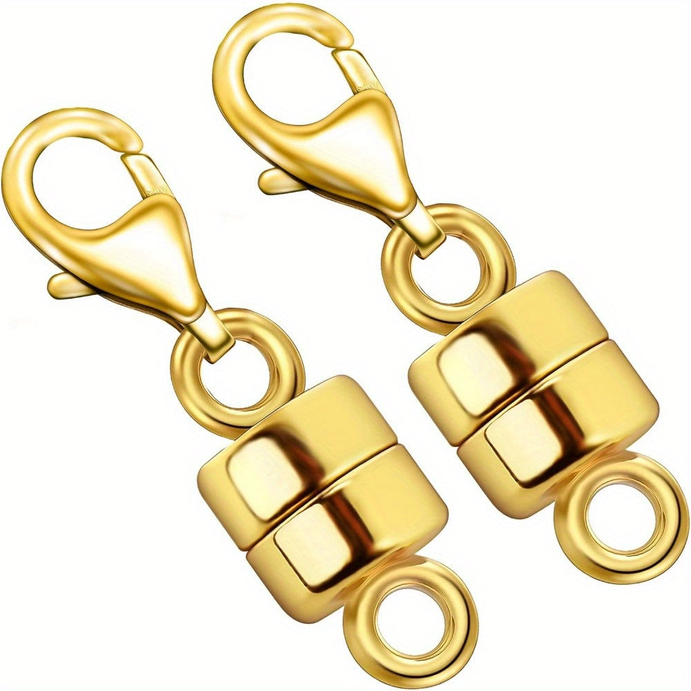 Magnetic Necklace Clasps and Closures with Lobster Clasp Converters – Gold and Silver Jewelry Findings for Bracelets Necklaces and Chains – Available in 2 6 7 8 9 16 and 18 Piece Sets