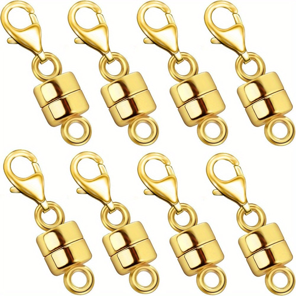 Magnetic Necklace Clasp Set 18 Pieces Gold and Silver – Magnetic Jewelry Clasp Converter with Lobster Clasps for Bracelets Necklaces Chains – Easy One-Hand Arthritis-Friendly Jewelry Fastener Gift