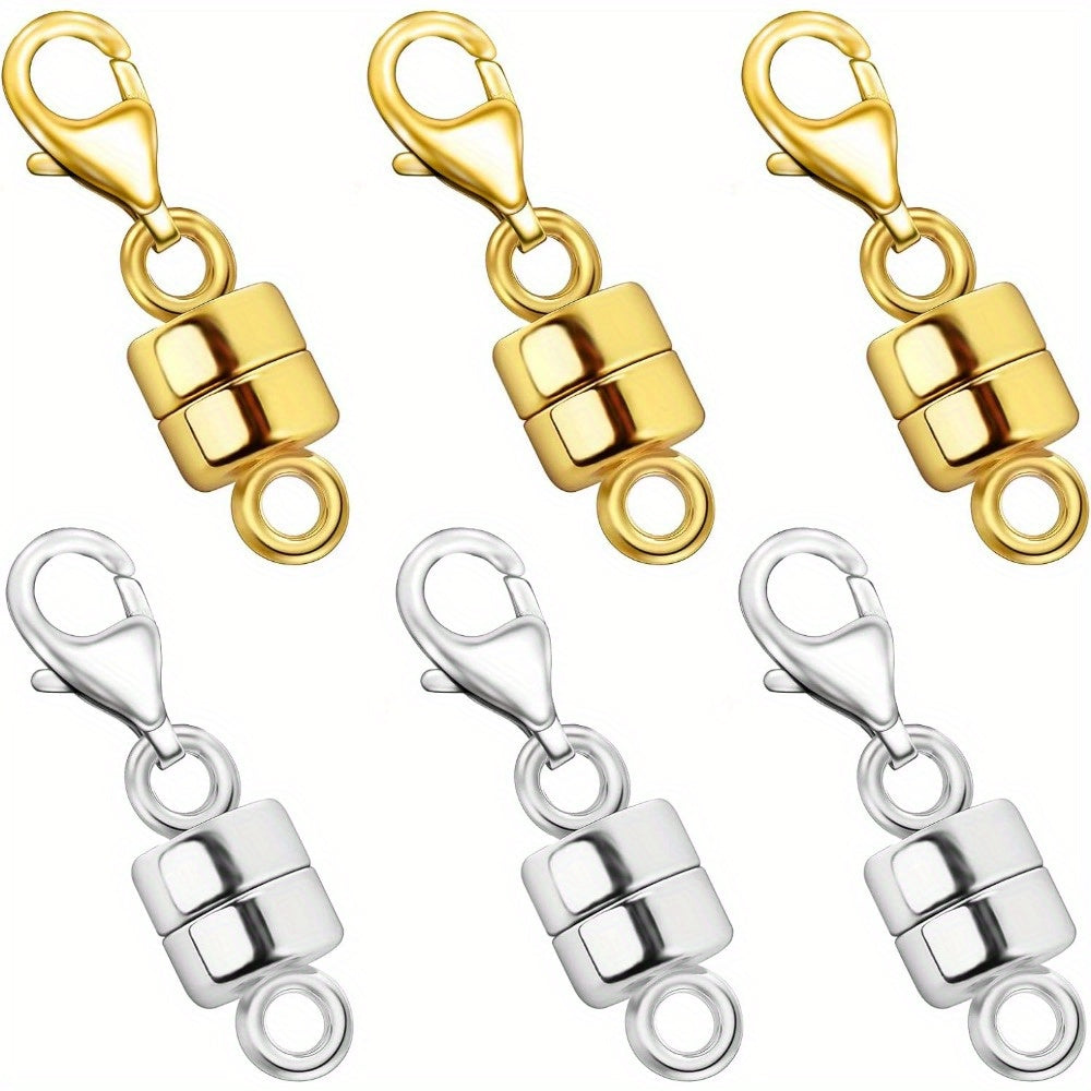 Magnetic Necklace Clasps and Closures with Lobster Clasp Converters – Gold and Silver Jewelry Findings for Bracelets Necklaces and Chains – Available in 2 6 7 8 9 16 and 18 Piece Sets