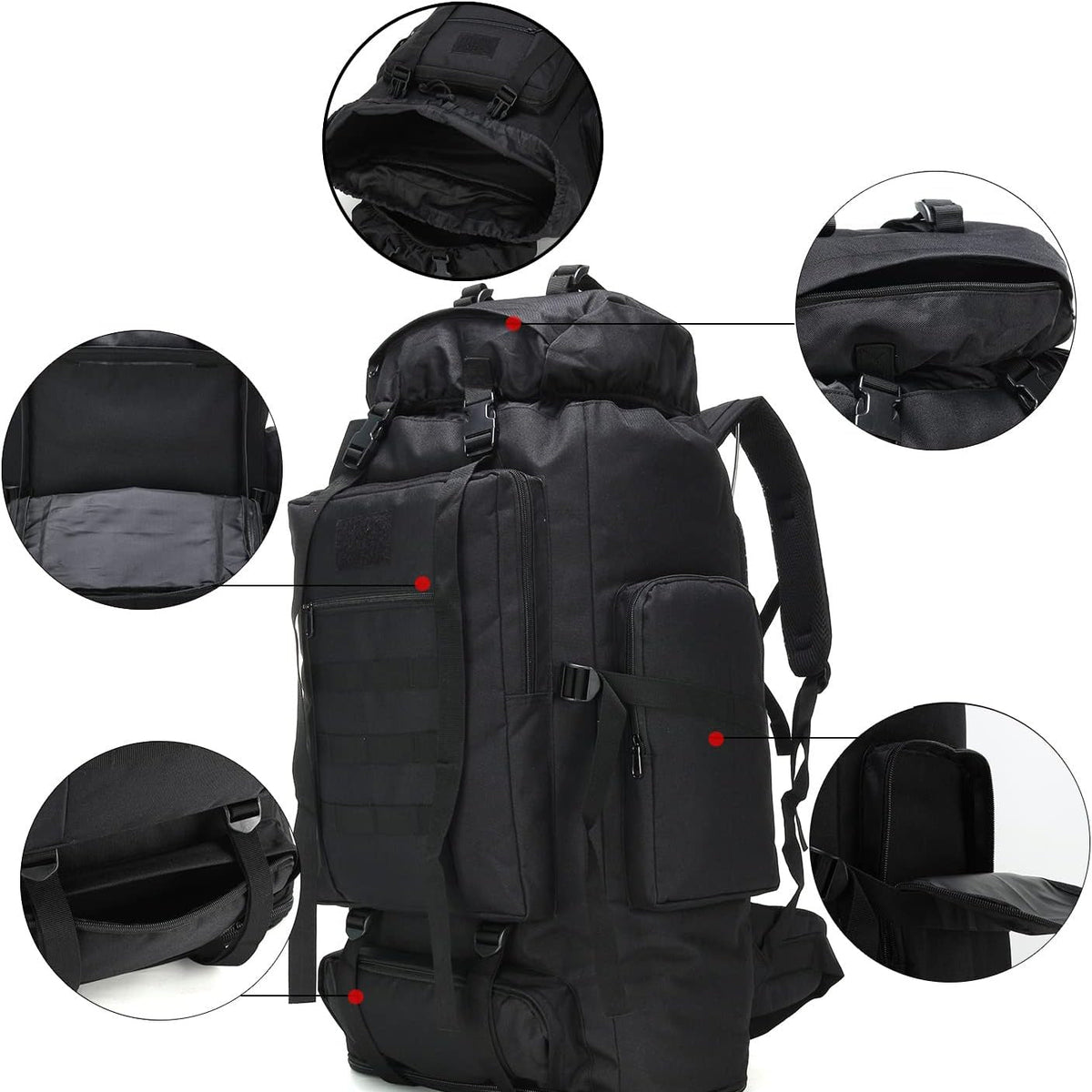 Expandable Hiking Backpack 26-42L for Men & Women – Lightweight Camping Mountaineering Daypack with Multi-Compartment Outdoor Travel Pack