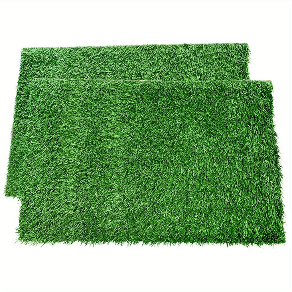 2-Pack Washable Dog Potty Training Mat Reusable Artificial Grass Pad Odor Control for Puppies Adult Dogs Indoor Outdoor Balcony Patio Housebreaking Travel Pet Waste Solution
