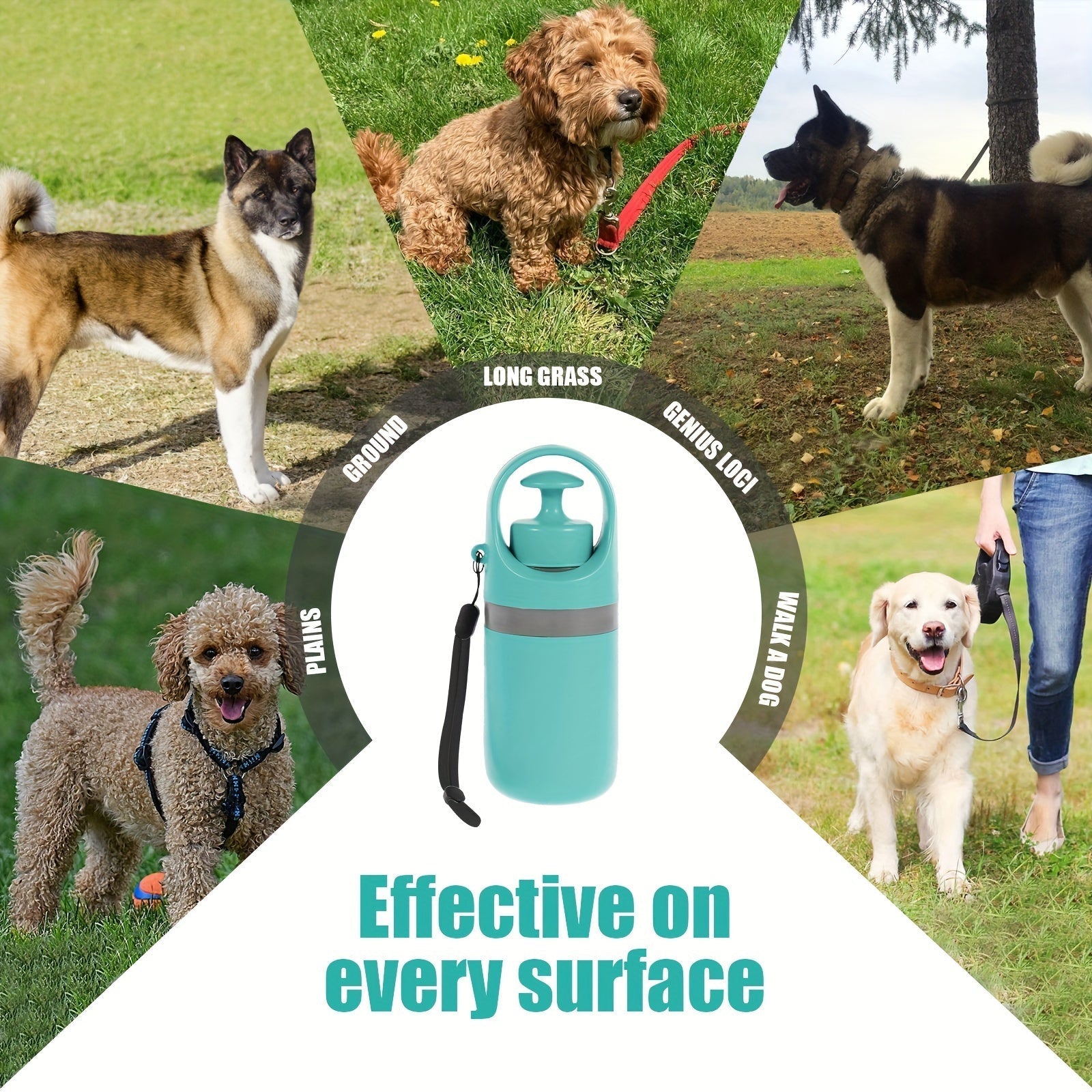 Portable Dog Poop Picker EVA Pooper Scooper with Bag – Lightweight Sanitary Outdoor Dog Waste Removal Tool No Battery Required