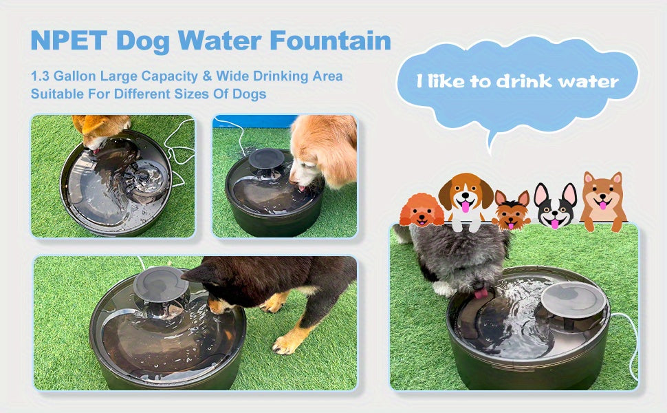 Dog Cat Water Fountain Replacement Filters 4 8 16 20 24 Pack Activated Carbon Multi-Filtration Compatible with NPET DF10 DF30 Automatic Pet Water Dispenser BPA Free Food Grade
