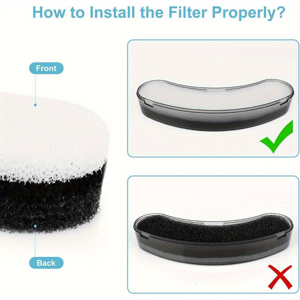 Dog Cat Water Fountain Replacement Filters 4 8 16 20 24 Pack Activated Carbon Multi-Filtration Compatible with NPET DF10 DF30 Automatic Pet Water Dispenser BPA Free Food Grade