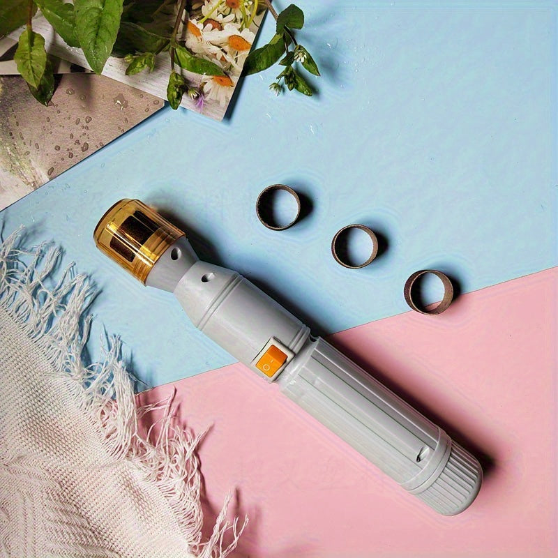 Pet Nail Grinder for Dogs and Cats Silent Electric Nail Trimmer 3 Grinding Bands Painless Paw Polishing Grooming Tool USB Rechargeable All Breeds Puppies Kittens White