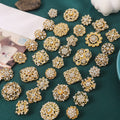 36Pcs Rhinestone Brooch Set for Women & Men – Vintage Elegant Zinc Alloy Crystal Pins, Sparkling Fashion Jewelry for Weddings, Parties, Formal Occasions & Daily Wear, Great Gift Idea