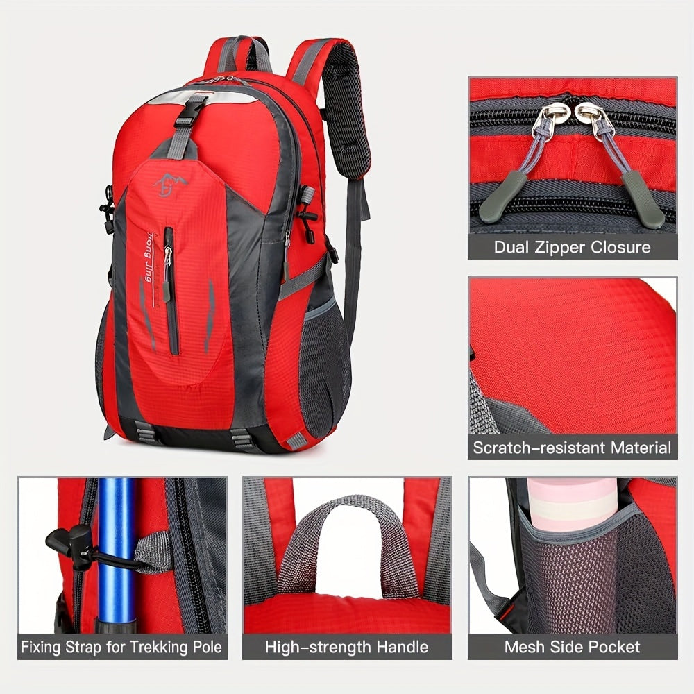 Hiking Backpack 25.8L Daypack for Men Women Kids – Lightweight Outdoor Rucksack with Torso Adjustment & Zipper Pockets for Camping, Mountaineering, Travel & Day Trips, 4 Colors