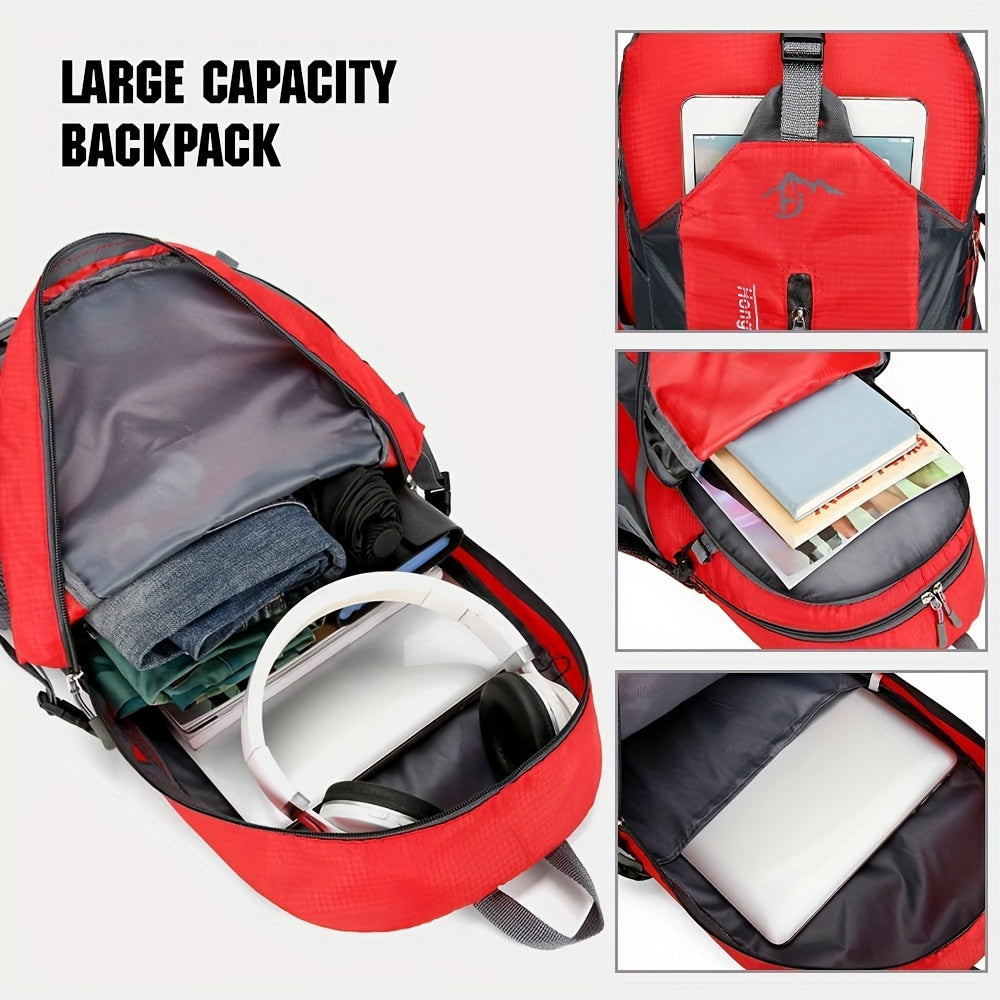 Hiking Backpack 25.8L Daypack for Men Women Kids – Lightweight Outdoor Rucksack with Torso Adjustment & Zipper Pockets for Camping, Mountaineering, Travel & Day Trips, 4 Colors