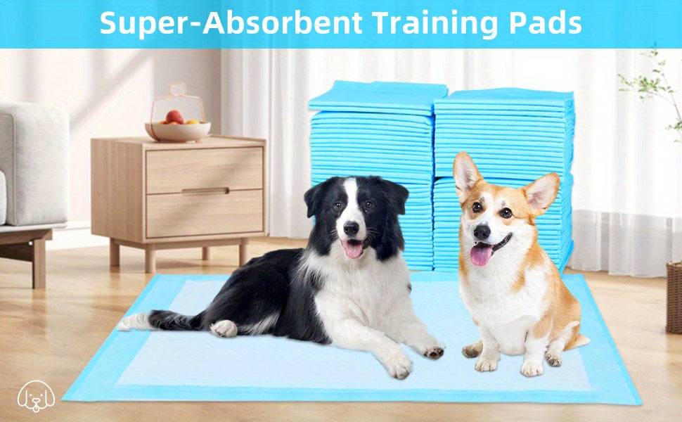 Super Absorbent Dog Pee Pads 23.6x23.6 Inch for Puppy Training & Indoor Pet Toilet Use – Leak-Proof Odor-Control Training Pads, 50/100/200/400 Count Bulk Value Packs