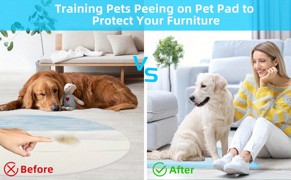 Super Absorbent Dog Pee Pads 23.6x23.6 Inch for Puppy Training & Indoor Pet Toilet Use – Leak-Proof Odor-Control Training Pads, 50/100/200/400 Count Bulk Value Packs
