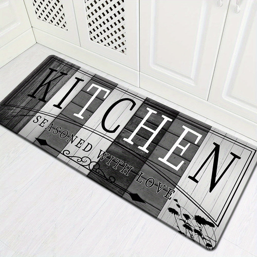 Non-Slip Absorbent Kitchen Mat | Premium Print Anti-Fatigue Floor Rug | Washable Door Mat for Kitchen Bathroom Laundry Bedroom Hallway | Wood Grain & Solid | Multiple Sizes 20x31.5" to 23.6x71"