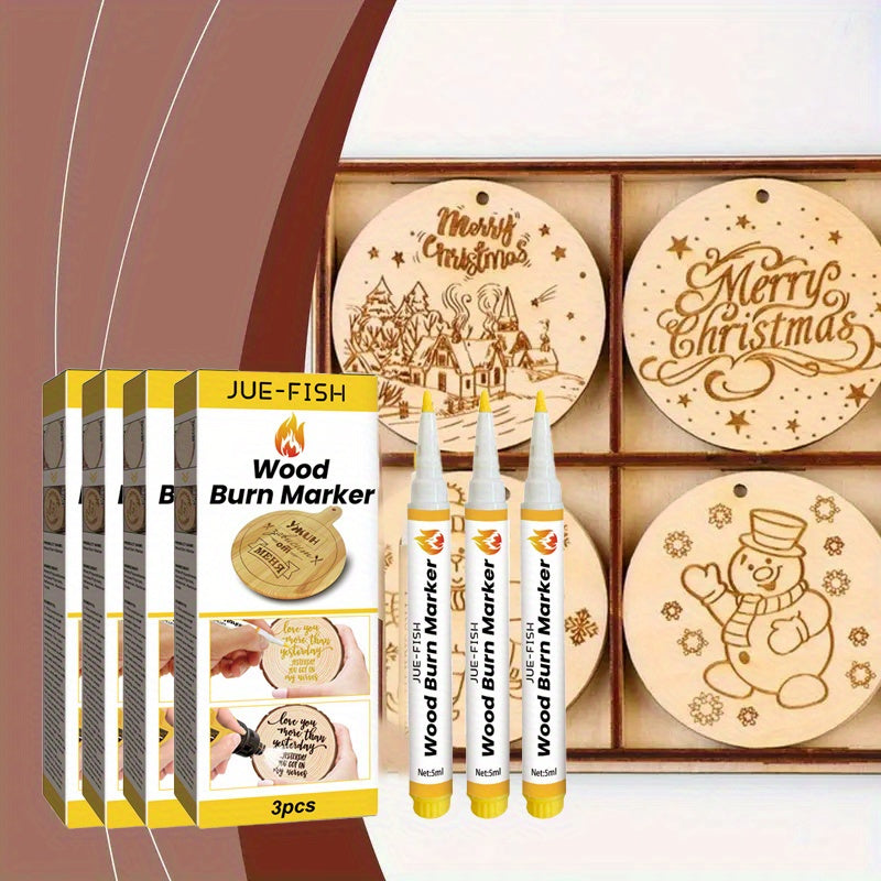 Wood Burning Kit 12 Pcs Pyrography Set with Wooden Coasters Burning Pen DIY Woodworking Craft Tool 4 Boxes