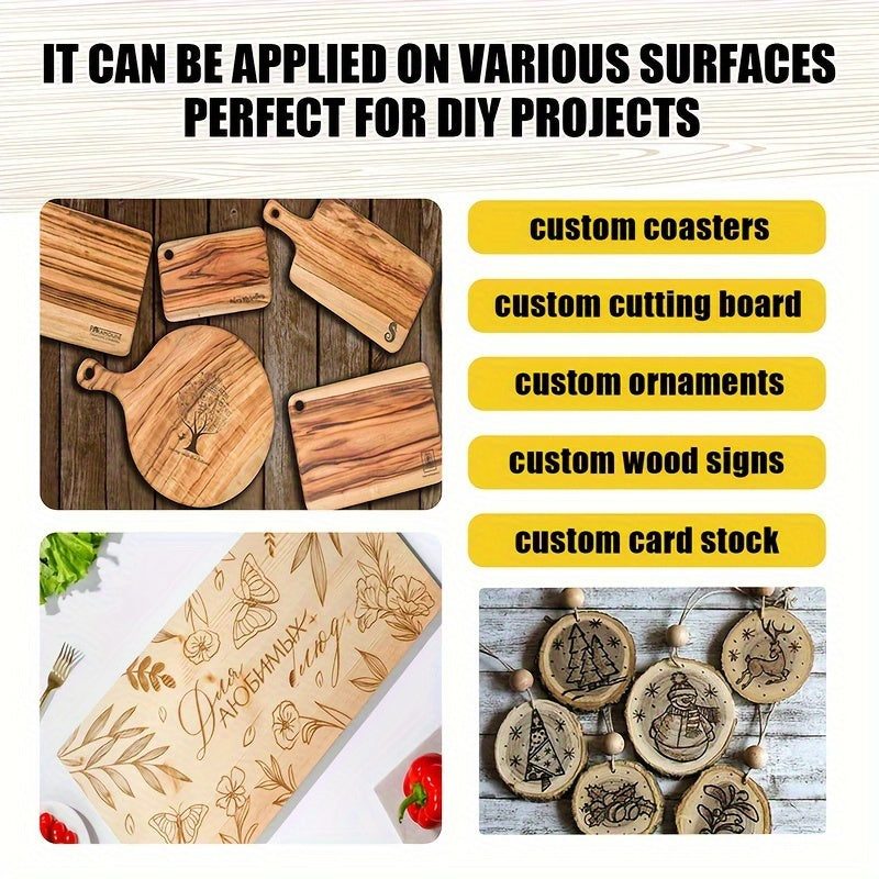 Wood Burning Kit 12 Pcs Pyrography Set with Wooden Coasters Burning Pen DIY Woodworking Craft Tool 4 Boxes