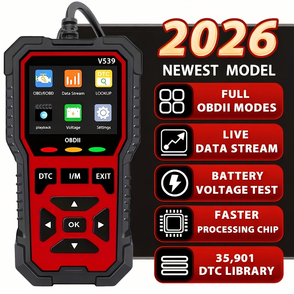 Advanced OBD2 Scanner Faster Processing Chip 10 Languages Read Clear Engine Codes Live Data Freeze Frame I/M Readiness All OBD2 Protocols CAN ISO KWP All Cars 1996+ Red | Nova Mart